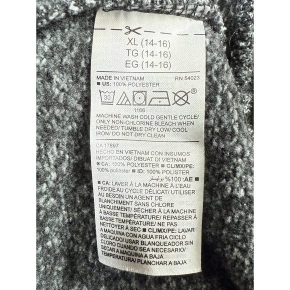 Old Navy Kids Boys XL 14 16 Gray Black Speckled Quarter Zip Pullover Sweater - Picture 6 of 7